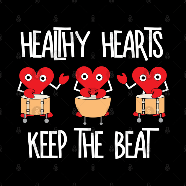 Healthy Hearts White Text by Barthol Graphics