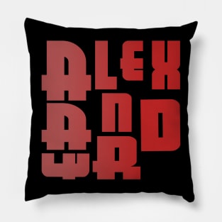 Alexander, name, typography Pillow