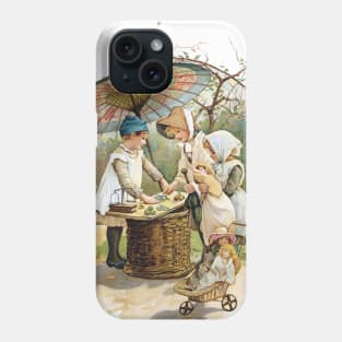 Victorian children playing shops Phone Case