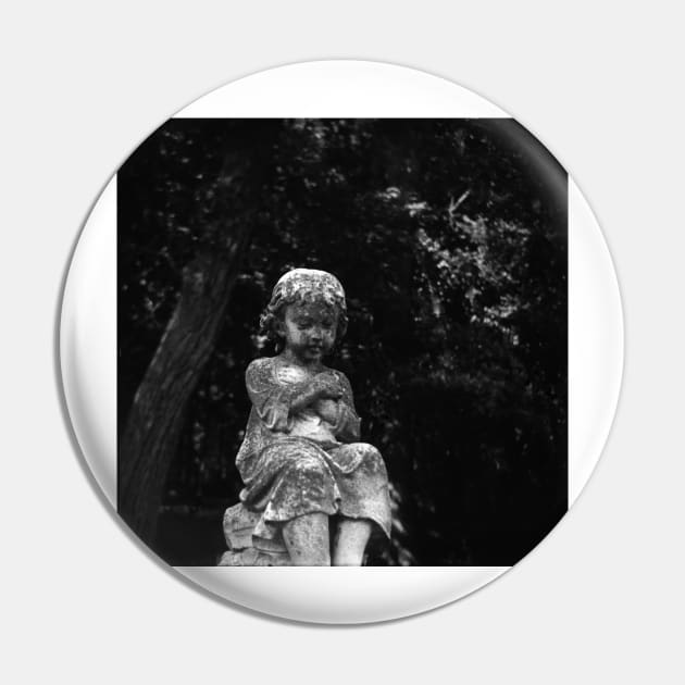 Cemetery Child - Vintage Lubitel 166 Photograph Pin by ztrnorge