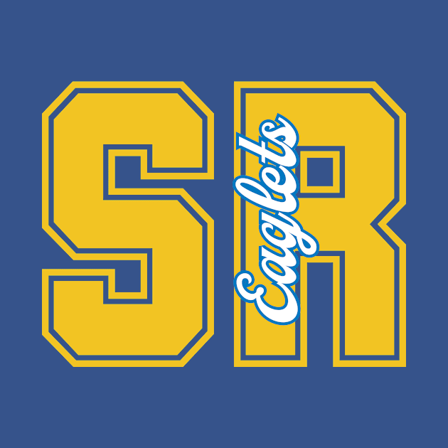 SunRidge Eaglets Collegiate Lettering Yellow by SRES PTO