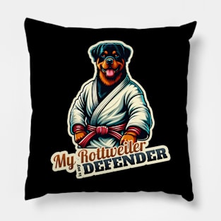 Karate Rottweiler Pillow