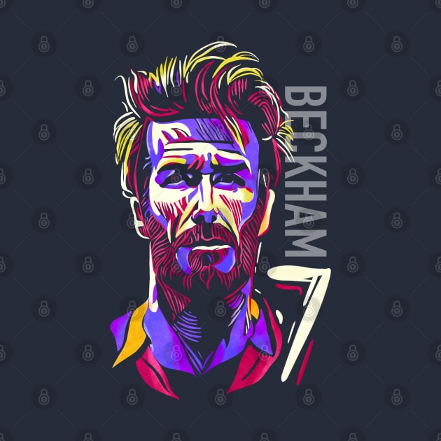 David Beckham popart cartoon by BAJAJU