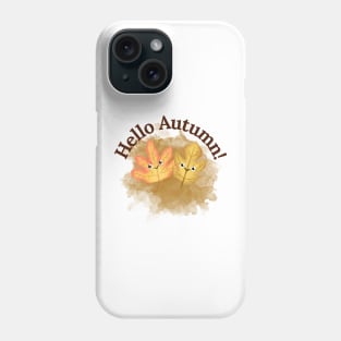 Hello Autumn, Cute Happy Leaves Phone Case