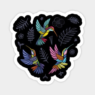 Colourful Hummingbirds, Sweet and Elegant Style Magnet