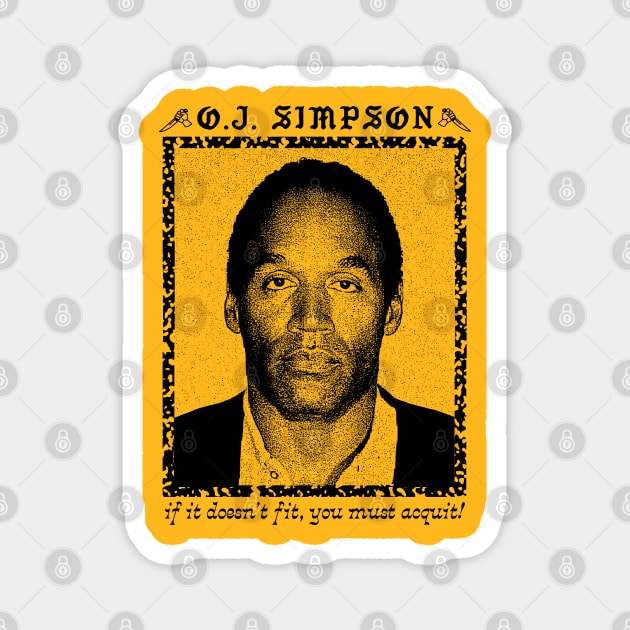 O.J. Simpson Retro Styled Design Magnet by DankFutura