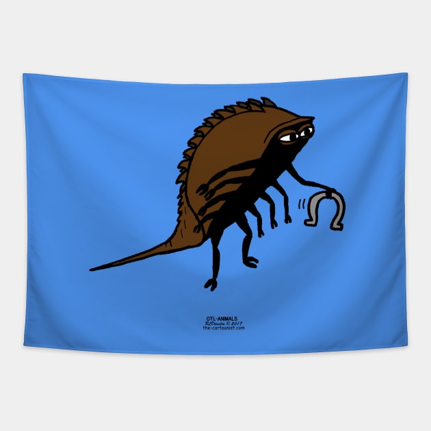 Horseshoe Crab with a Horse Shoe Tapestry by OutToLunch