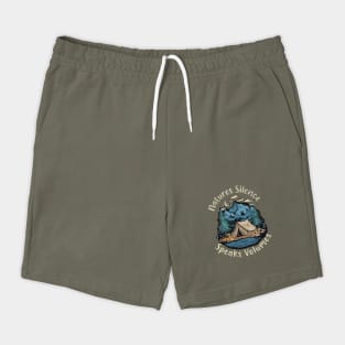 Nature's Silence Speaks Volumes Camping Design Shorts