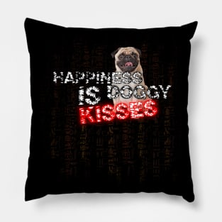 funny dog quotes | Happiness Is Doggy Kisses Pillow