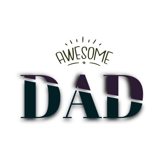 Awesome dad T-shirt . White graphite tee shirt by PodX Designs 