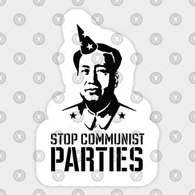 Stop Communist Parties Communism Sticker Teepublic Uk