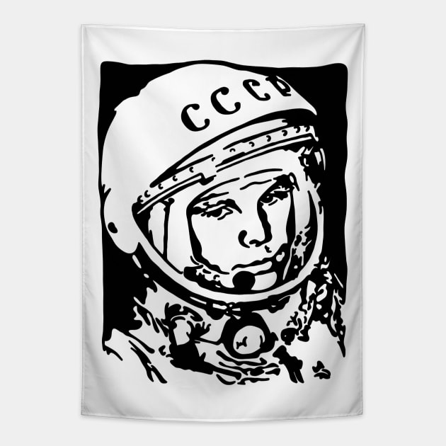 Yuri Gagarin Tapestry by Slightly Unhinged