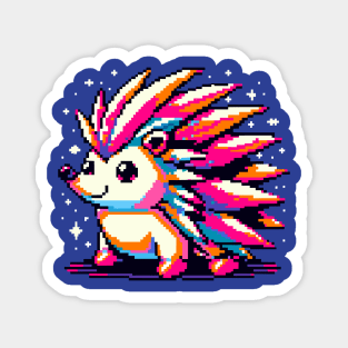 Hedgehog - cute kawaii retro 80s pixel art Magnet