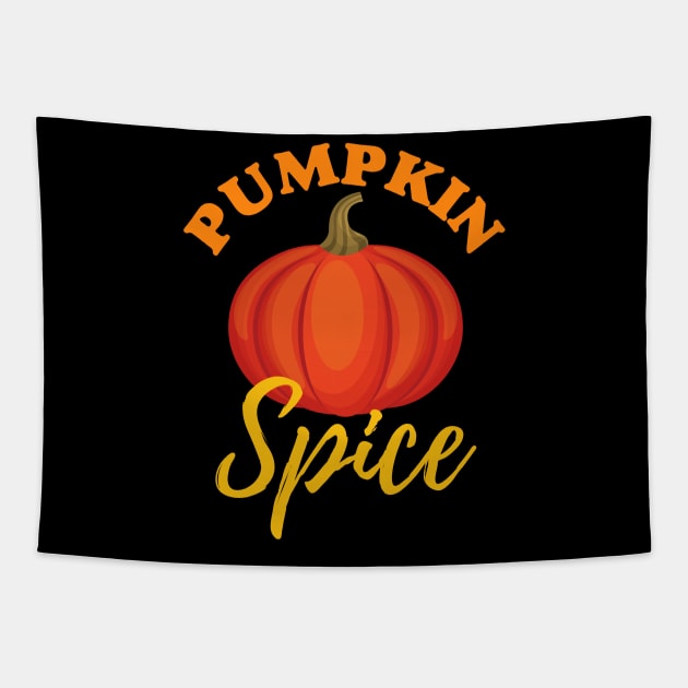 Pumpkin Spice - Halloween Thanksgiving Fall Tapestry by isstgeschichte