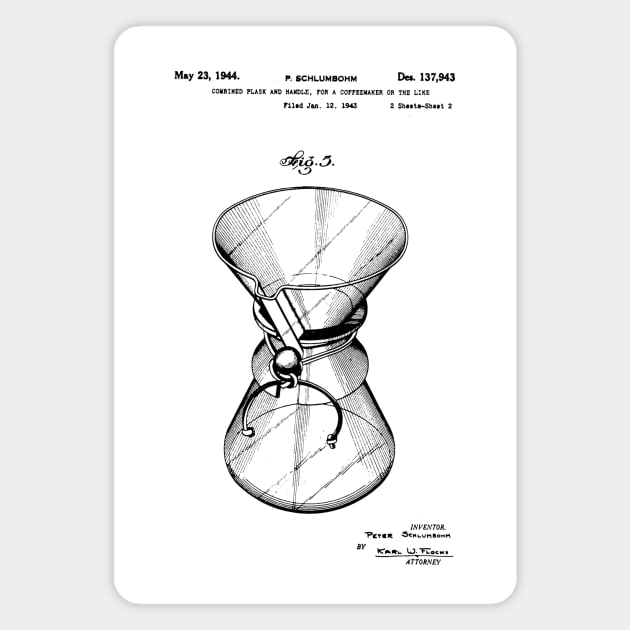 Coffee Chemex patent / chemex blueprint - Chemex Coffeemaker - Mug