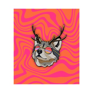 The Antlered Wolf x Summer - Chad (Background version) T-Shirt
