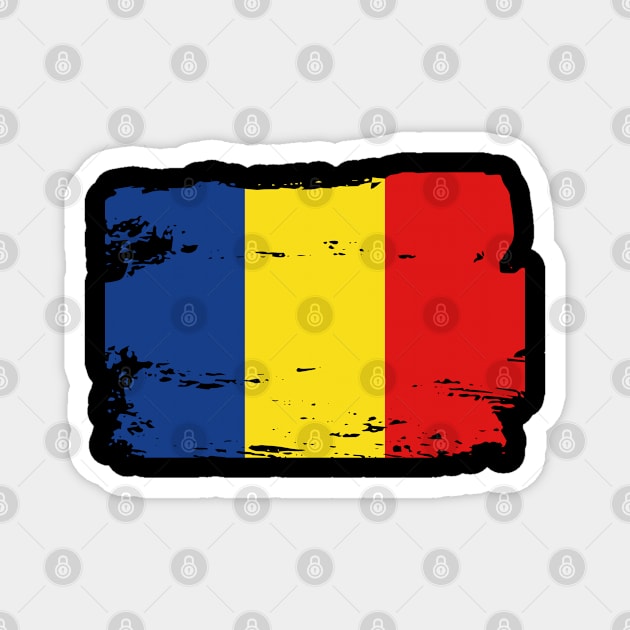 Official Romania Flag Romanian Country Pride Vintage Magnet by HeroGifts