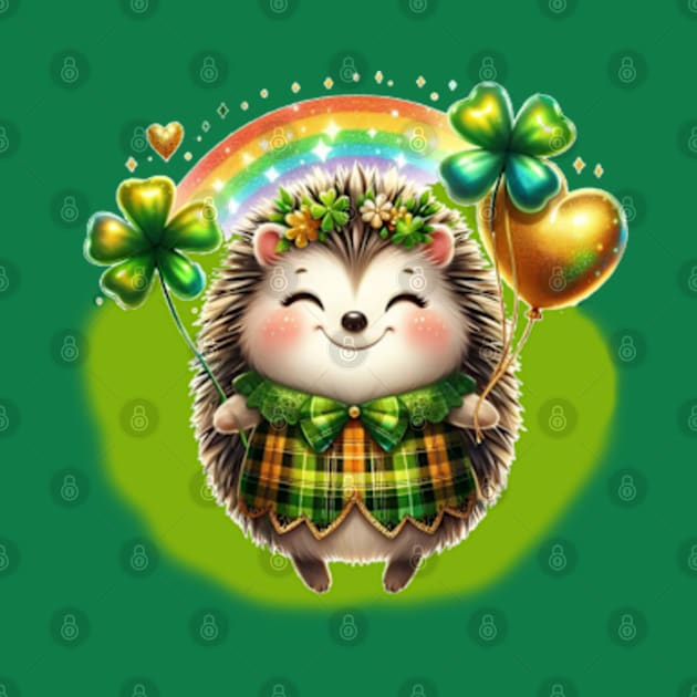 Get this funny St. Patrick's Day Messy Hedgehog T-Shirt for St. Patrick's Day or as an Irish birthday party favor! Wear this lucky Ireland vintage graphic costume for women, ladies, girls and men on St. Paddy's Day by NOSTALGIA1'