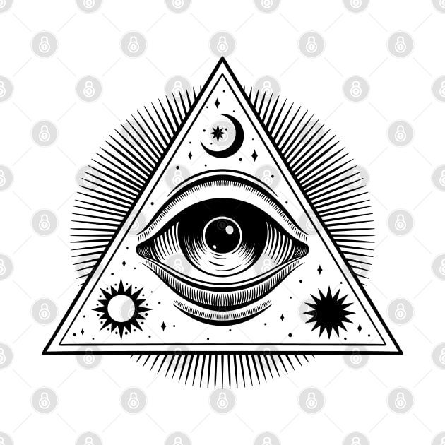 All Seeing Eye Illuminati by OccultOmaStore