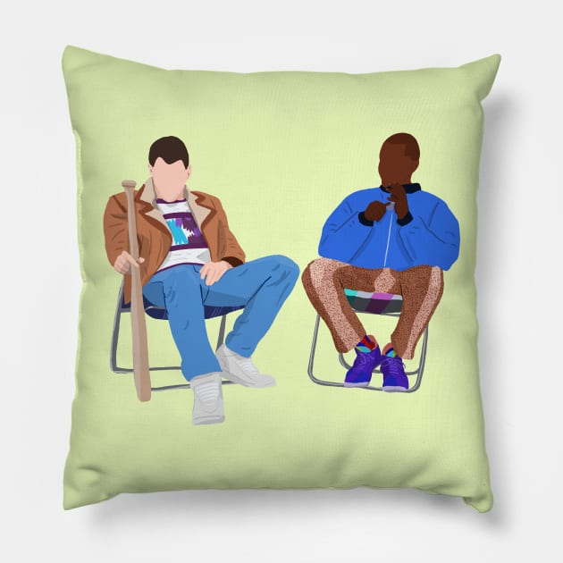 Adam and Eric - Chairs Pillow by byebyesally