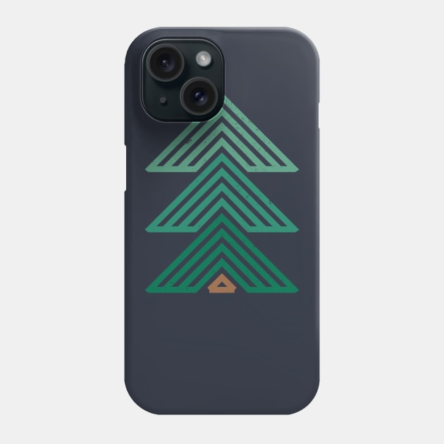 Geometric Mountain Cabin Phone Case by Vanphirst