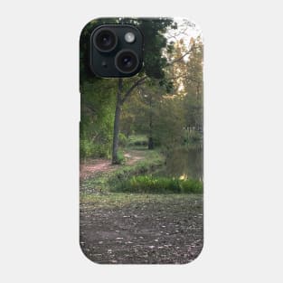 Beautiful Trail Scene with a Pond - Tomahawk Creek Pond Overland Park KS Phone Case