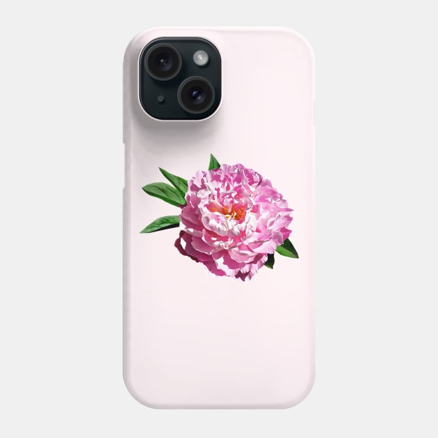 One Pale Pink Peony Phone Case by SusanSavad