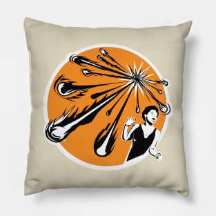 Yellow Meteor Shower Scream Pillow