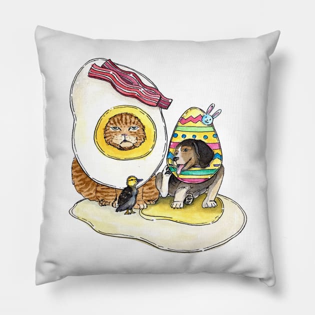 Egg Eggy Pillow by sketchcadet