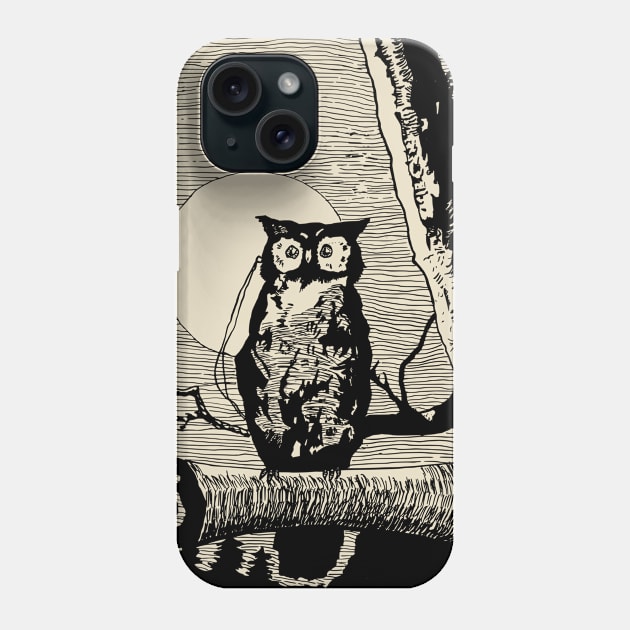 Owl in the Night Phone Case by UrbanBlazeStudio