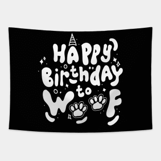 Happy Birthday to Woof Tapestry