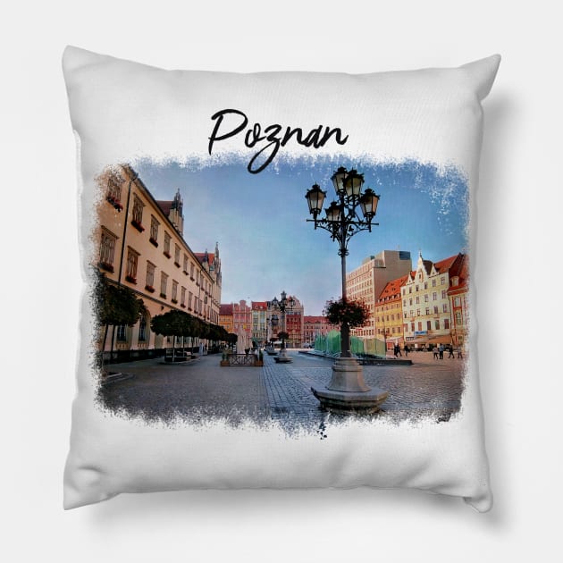 Poznan - Poland Pillow by M&N Imagerie