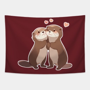 Otterly in Love Tapestry