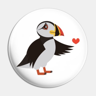 Puffin Seabird Iceland Love Waterfowl Pin