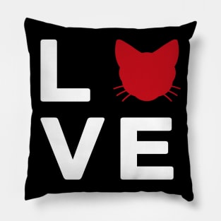 Love Cat T Shirt Pillow