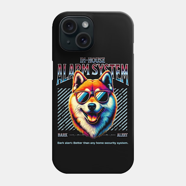 Bark Alert Shiba Inu Dog Phone Case by Miami Neon Designs