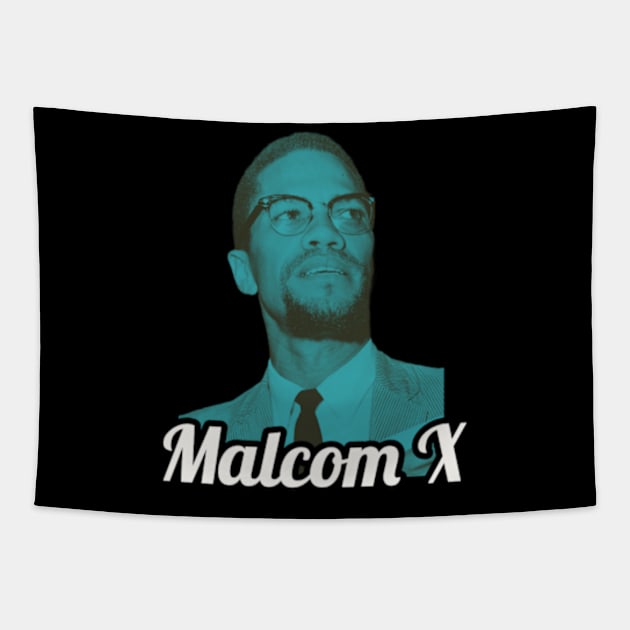 Retro Malcom X Tapestry by Defective Cable 