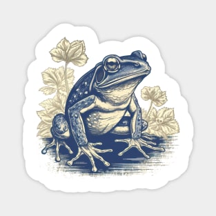 Feeling blue This frog has got your back Magnet
