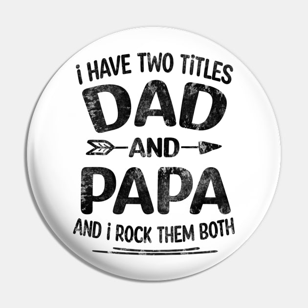 Dad Gift - i have two dad papa Pin by buuka1991