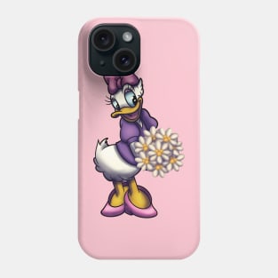 Daisy Duck with Bouquet of Daisies Phone Case