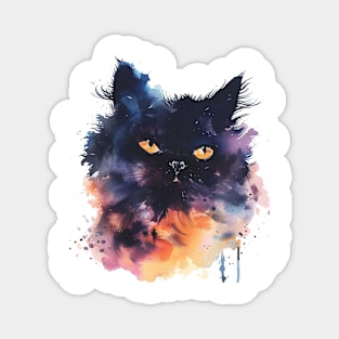 Persian Cat Water Color Pop Art Design for Cat Lover Magnet