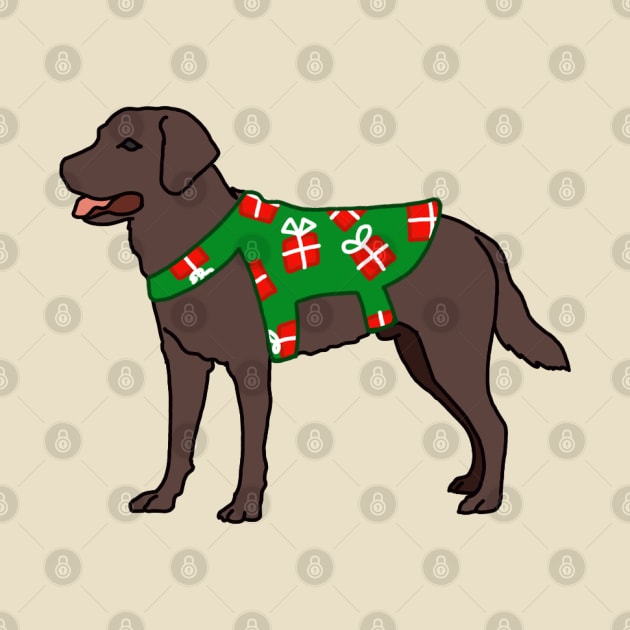 Christmas Chocolate Lab by Art by Lex