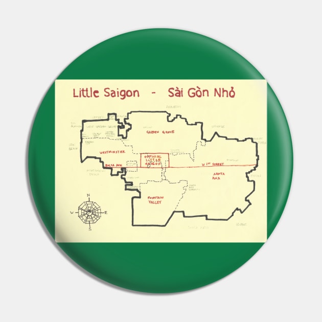 Little Saigon Pin by PendersleighAndSonsCartography