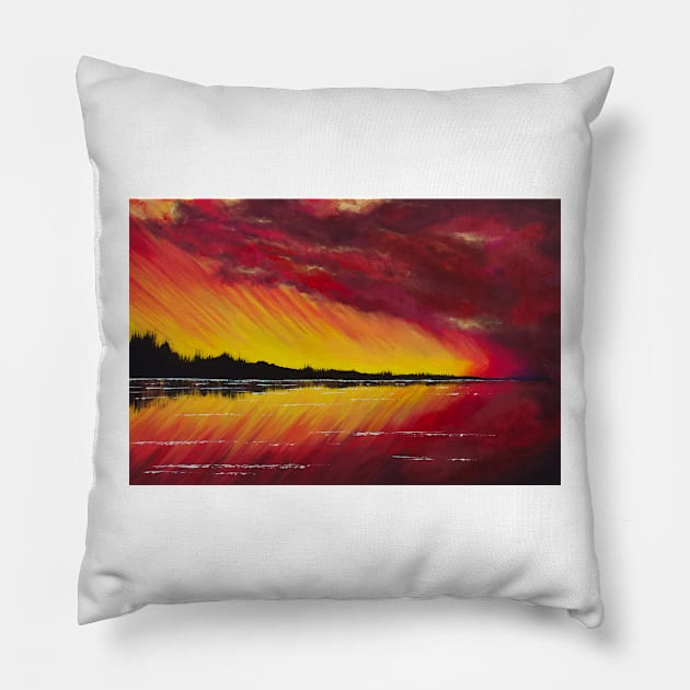 Firestorm Pillow by Deborah Malcolm