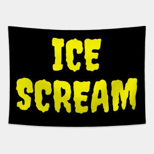 Ice Scream, Spooky, Funny Food Pun Tapestry