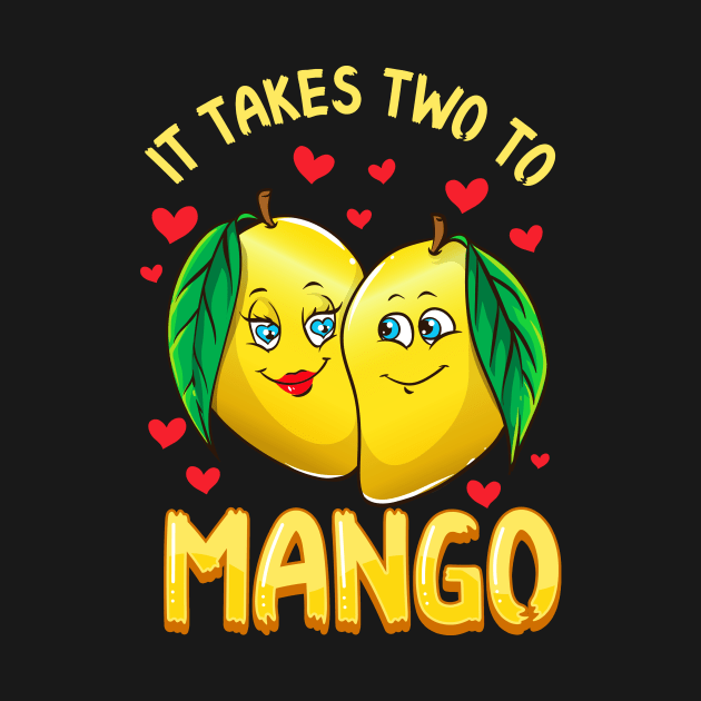 It Takes Two To Mango Funny Fruit Tango Food Pun by theperfectpresents