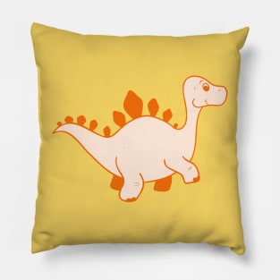 Orange Dino Pillow