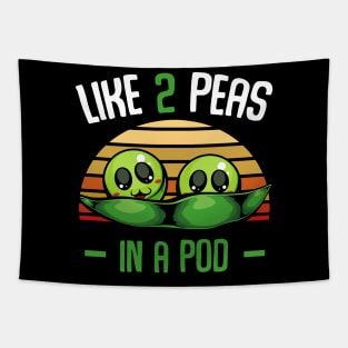 Peas - Like 2 Peas In A Pod - Cute Vegetable Tapestry