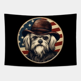 Lhasa Apso 4th of July Tapestry