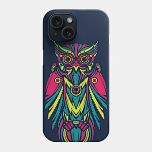 Neon Metal Owl Phone Case